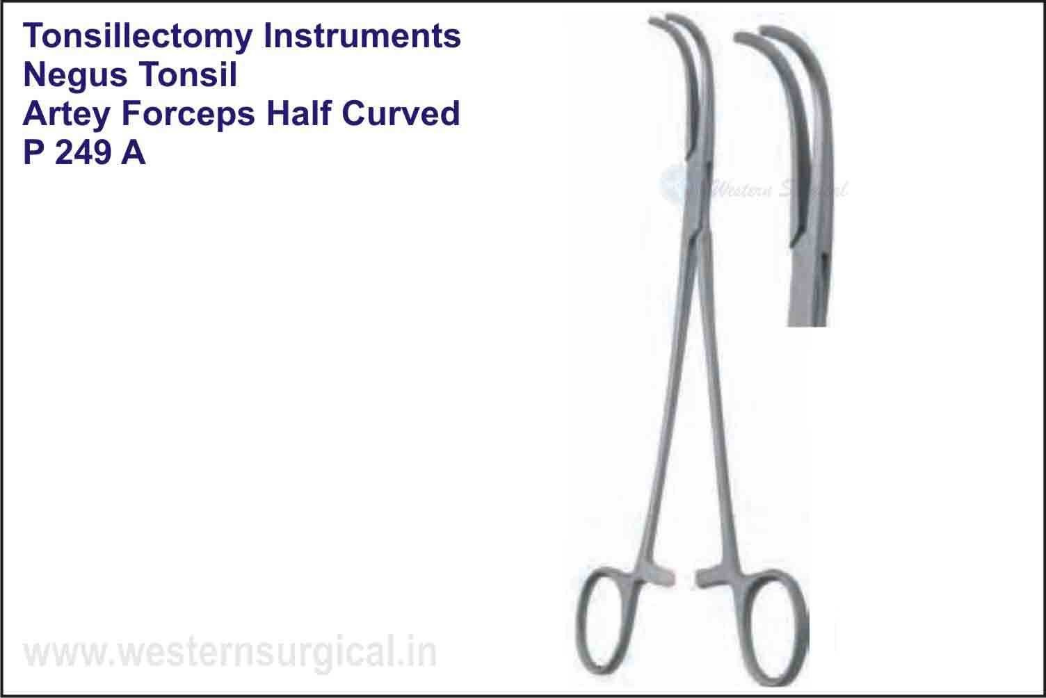 NEGUS TONSIL ARTERY FORCEPS HALF CURVED