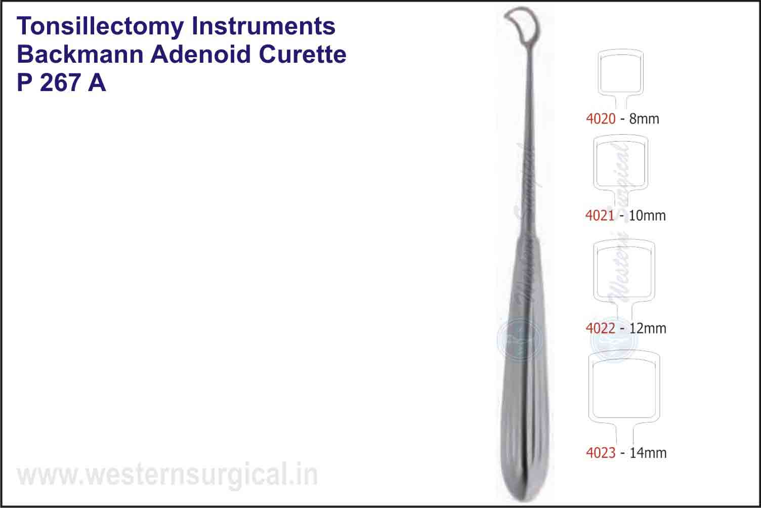 BACKMANN ADENOID CURETTE