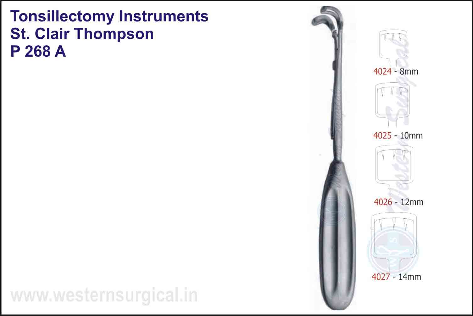 ST. CLAIR THOMPSON ADENOID CURETTE WITH CAGE