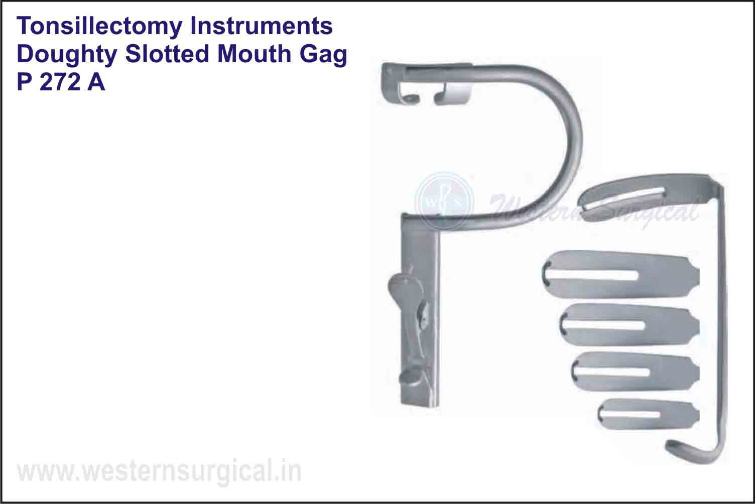 DOUGHTY SLOTTED MOUTH GAG WITH 4 TONGUE PLATES