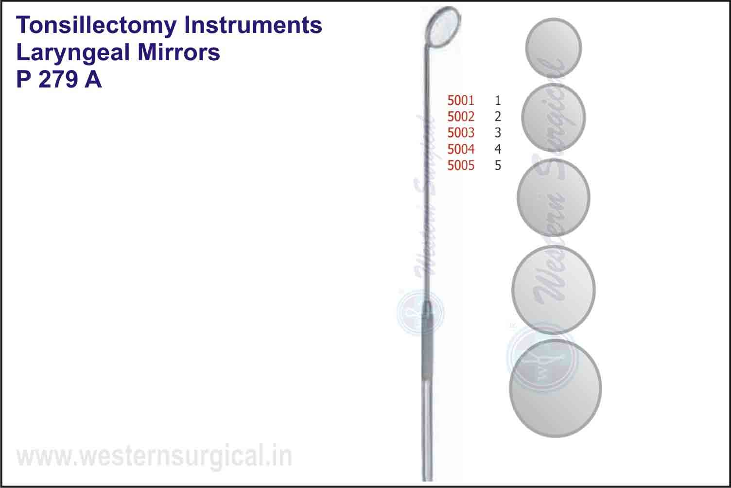 LARYNGEAL MIRRORS WITHOUT HANDLE