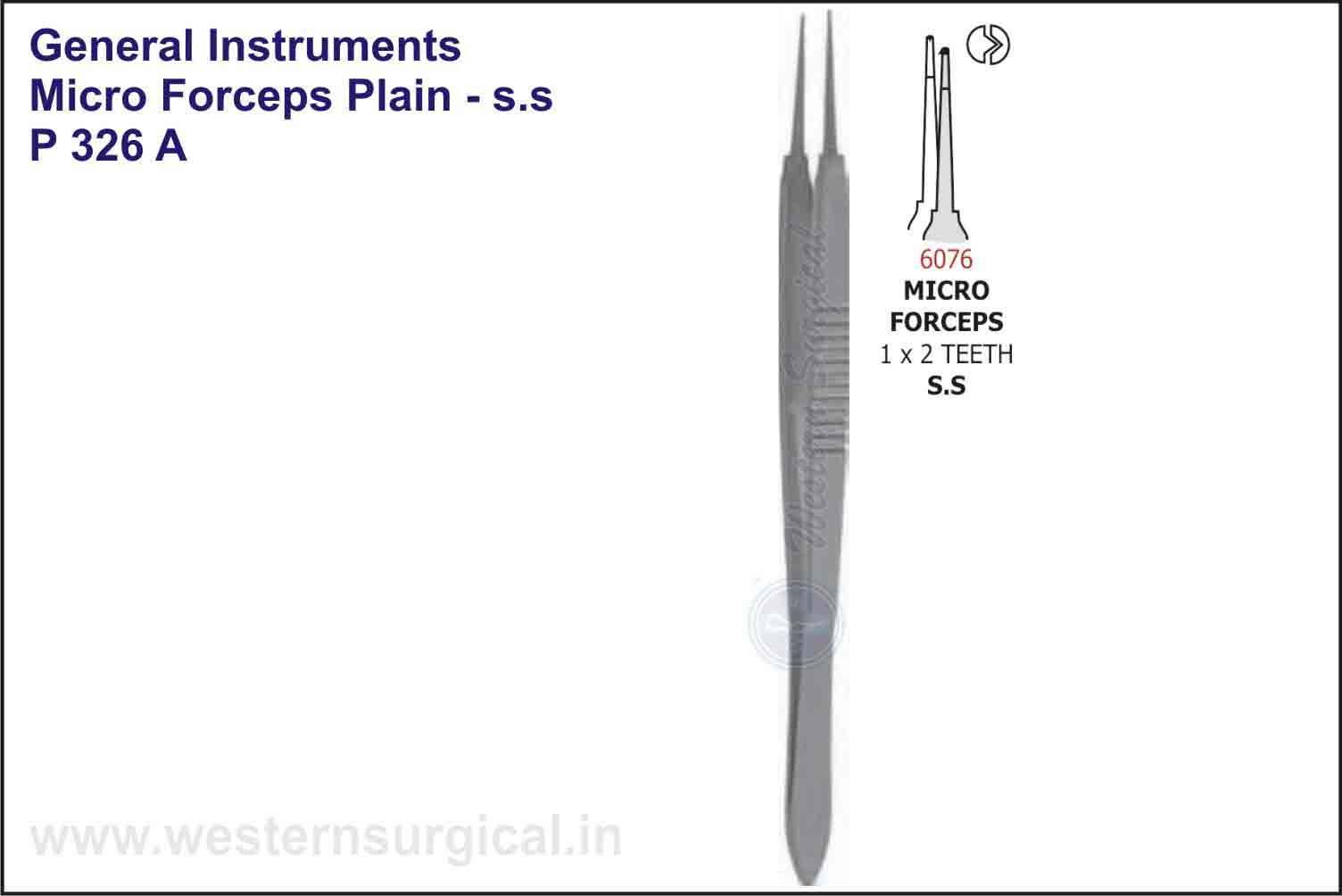 MICRO FORCEPS PLAIN - S.S