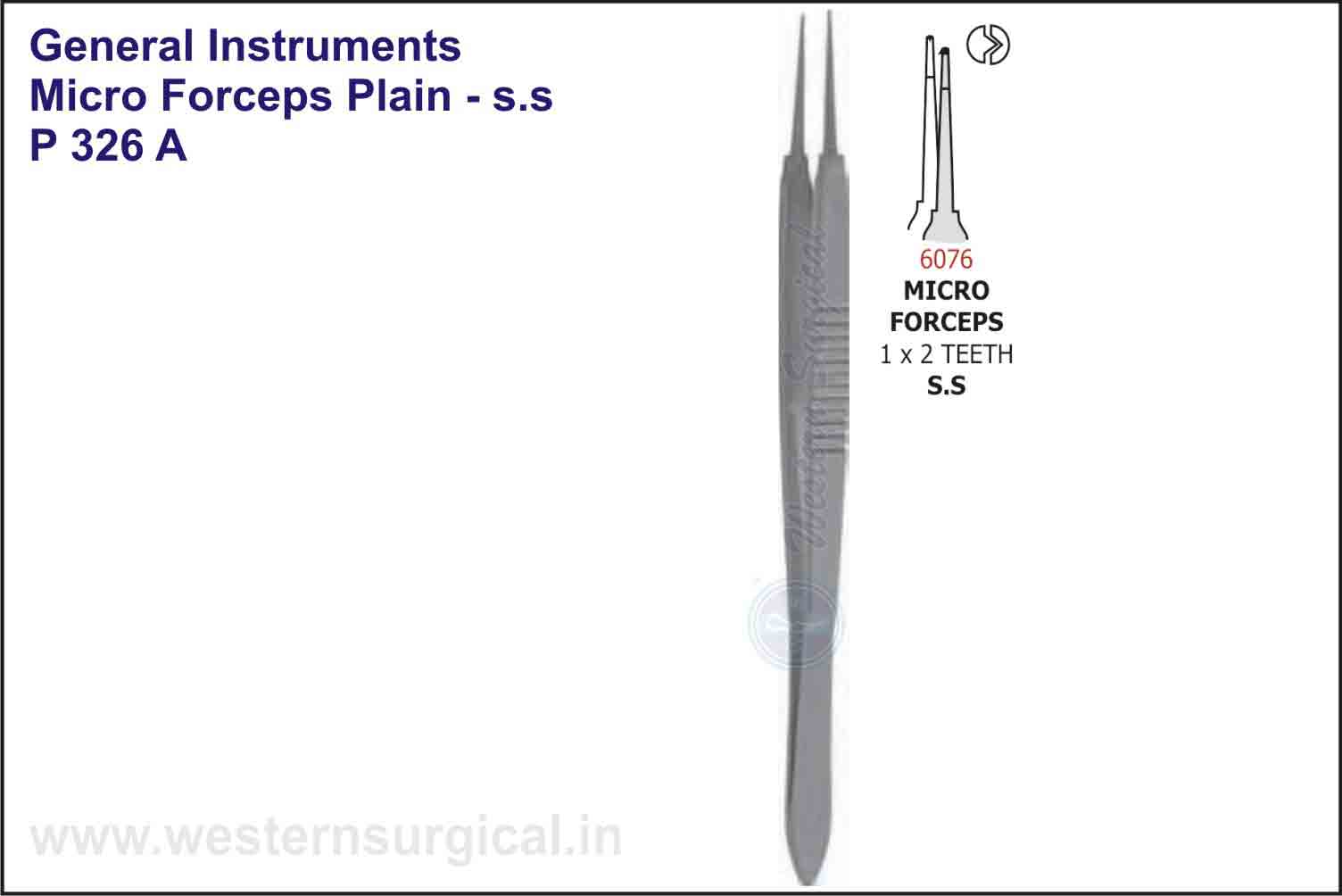 MICRO FORCEPS PLAIN - S.S