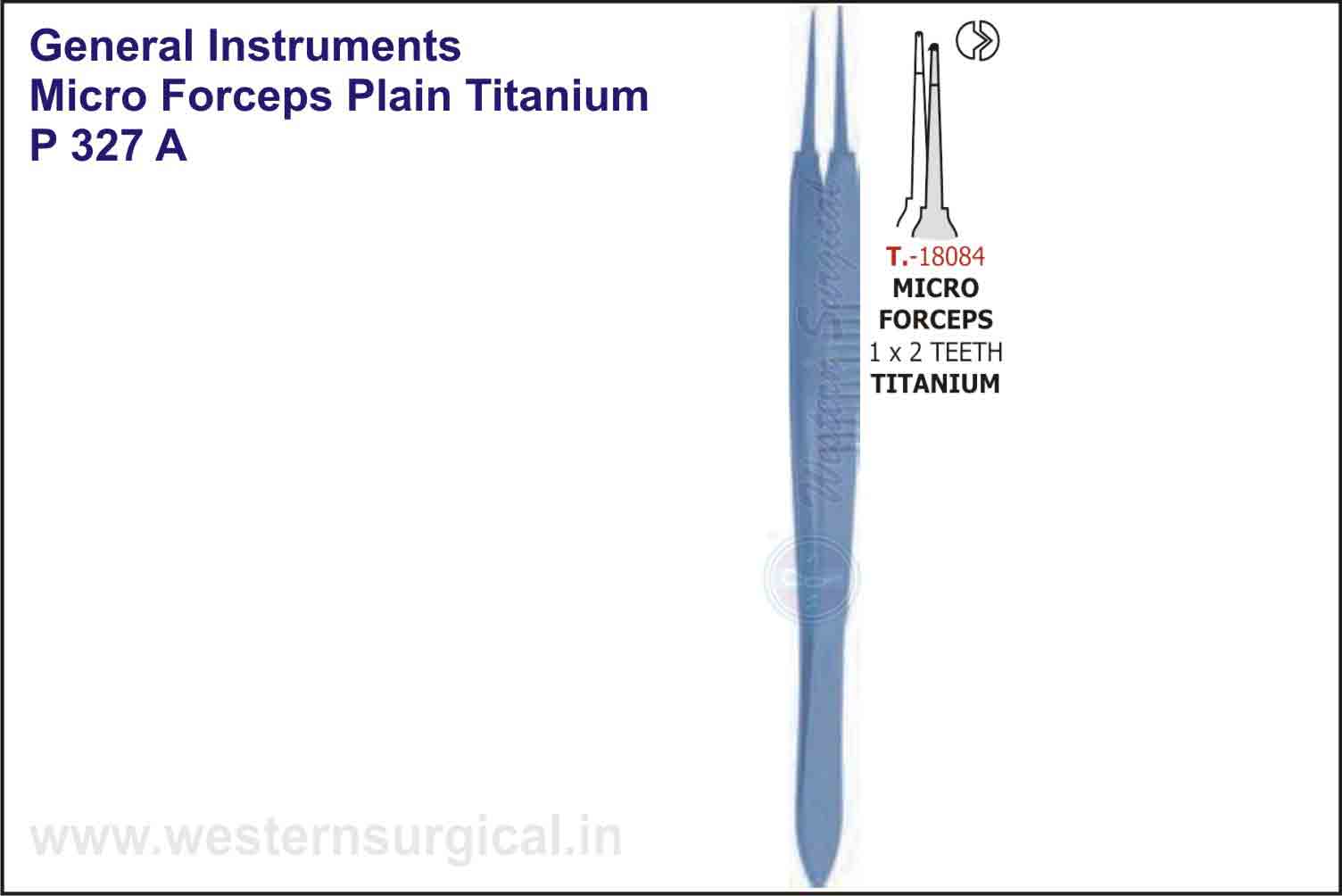 MICRO FORCEPS PLAIN - TITANIUM