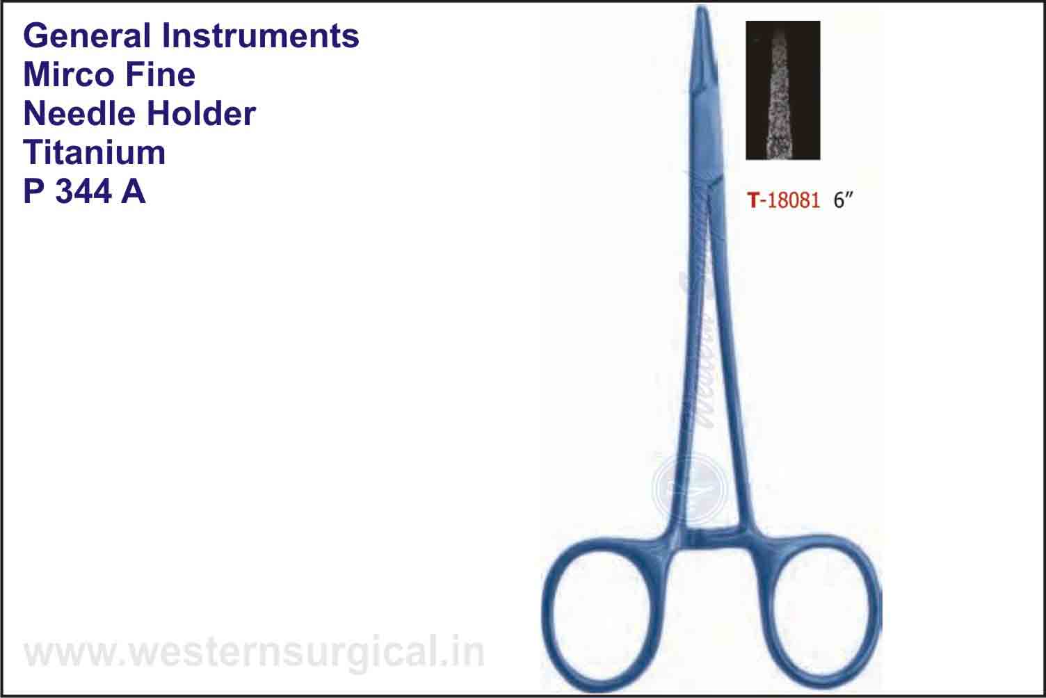 MICRO FINE NEEDLE HOLDER TITANIUM