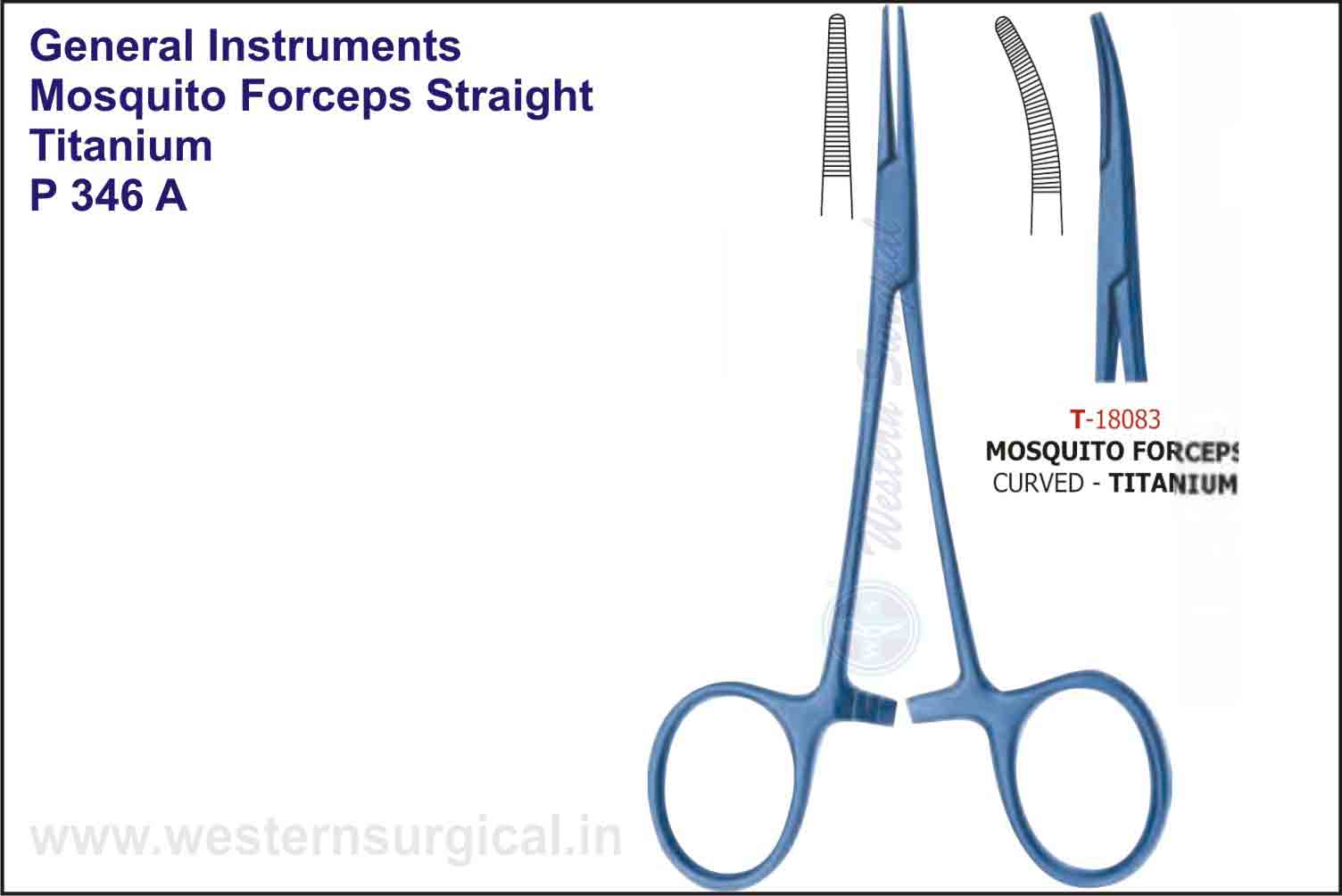 MOSQUITO FORCEPS STRAIGHT & CURVED - TITANIUM