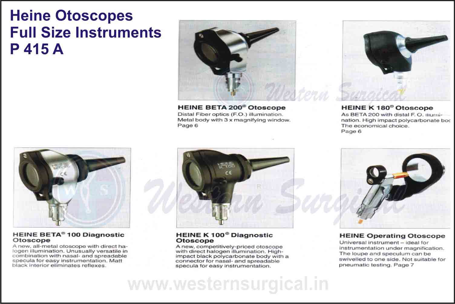 HEINE OTOSCOPES