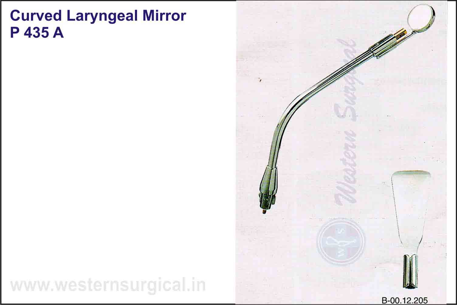 CURVED LARYNGEAL MIRROR