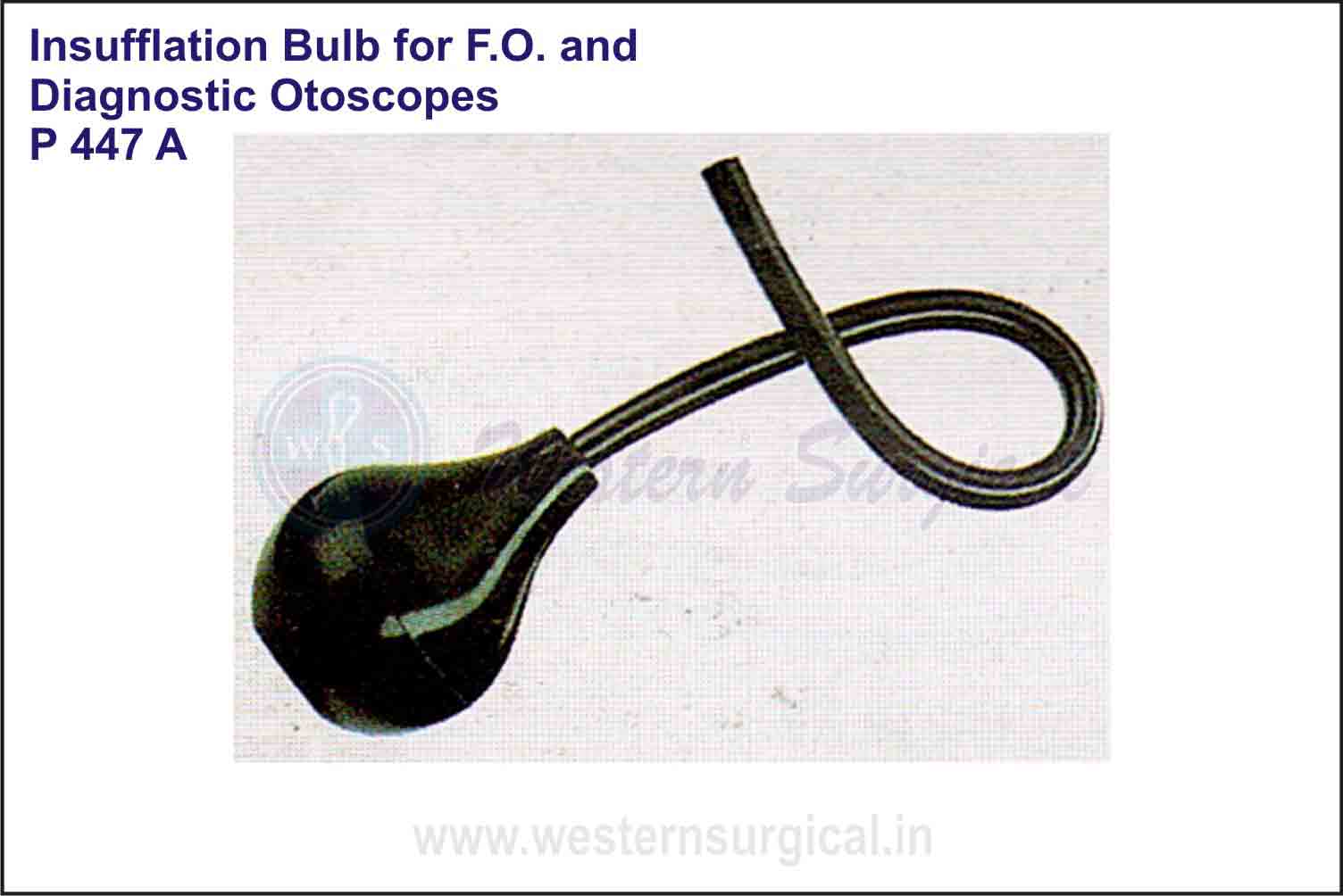 INSUFFLATION BULB FOR F.O. AND DIAGNOSTIC OTOSCOPE