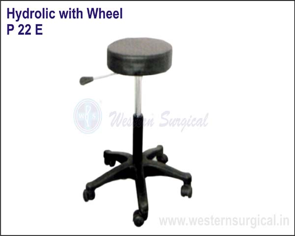 REVOLVING STOOL(Hydrolic with wheel)