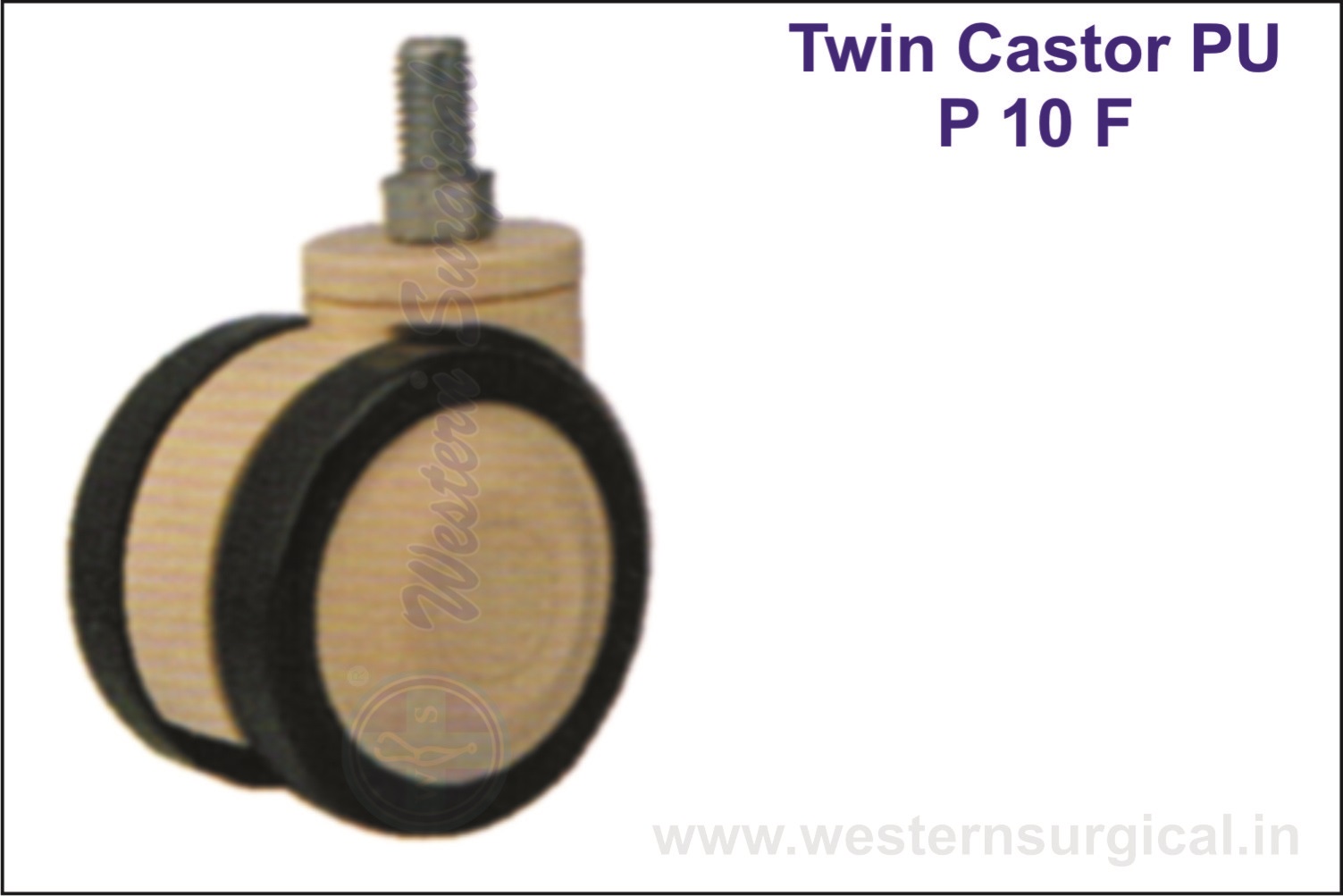 TWIN CASTOR PU