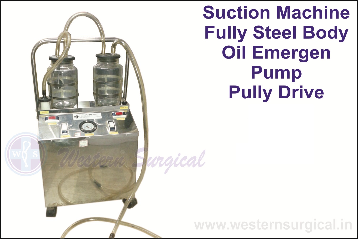 SUCTION MACHINE FULLY STEEL BODY OIL EMERGEN PUMP PULLY DRIVE