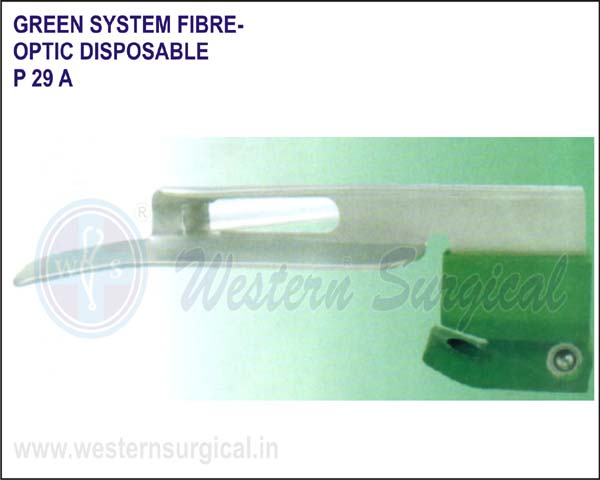 Green system fibre-optic disposable (miller blades)