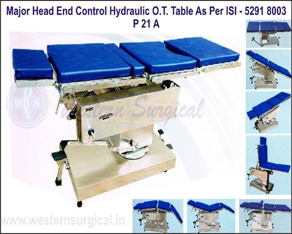 MAJOR HEAD END CONTROL HYDRAULIC O.T. TABLE