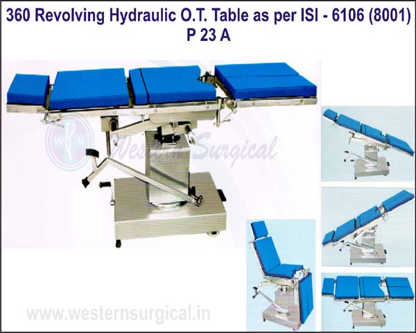 360 REVOLVING HYDRAULIC O.T. TABLE